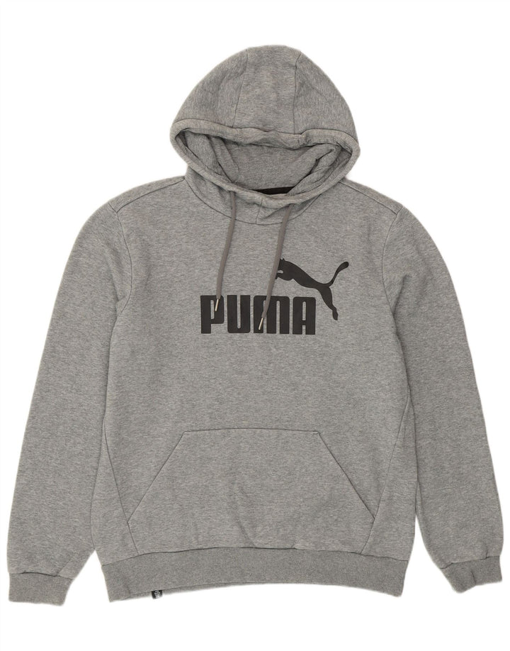Puma Pull à Capuche Graphique Homme Gris Moyen Moucheté Coton
