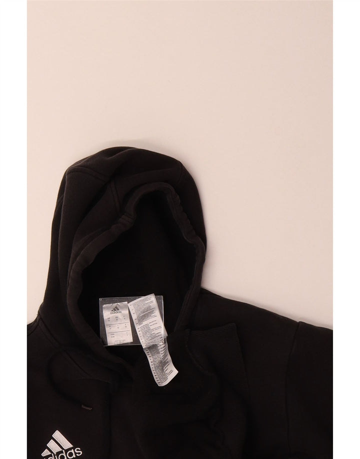 ADIDAS Mens Hoodie Jumper Medium Black Cotton