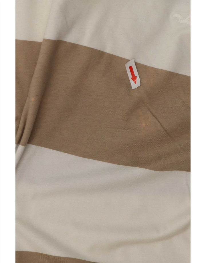 Hollister T-Shirt Homme Marron Moyen Rayé Coton
