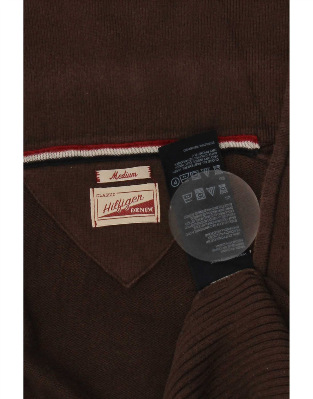 Tommy Hilfiger Pull Cardigan Homme Marron Moyen Coton