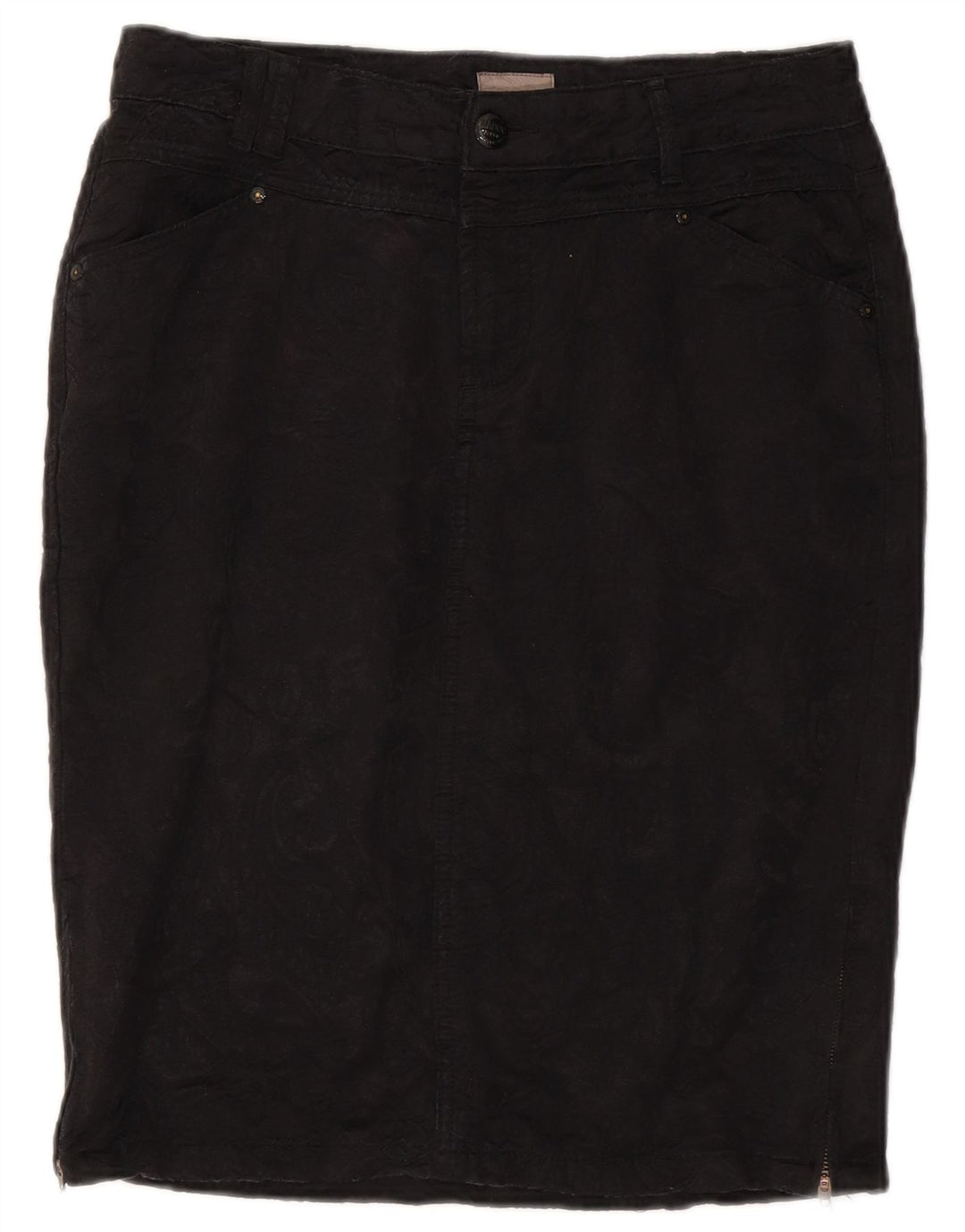 jupe crayon femme vintage EU 40 Medium W30 Noir Coton Classique