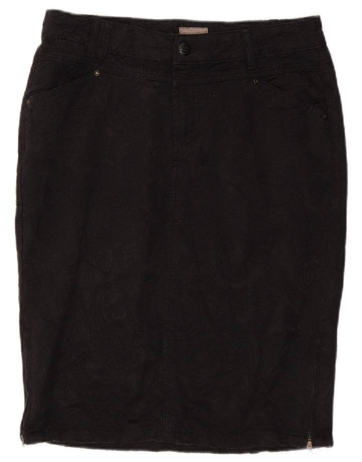 jupe crayon femme vintage EU 40 Medium W30 Noir Coton Classique