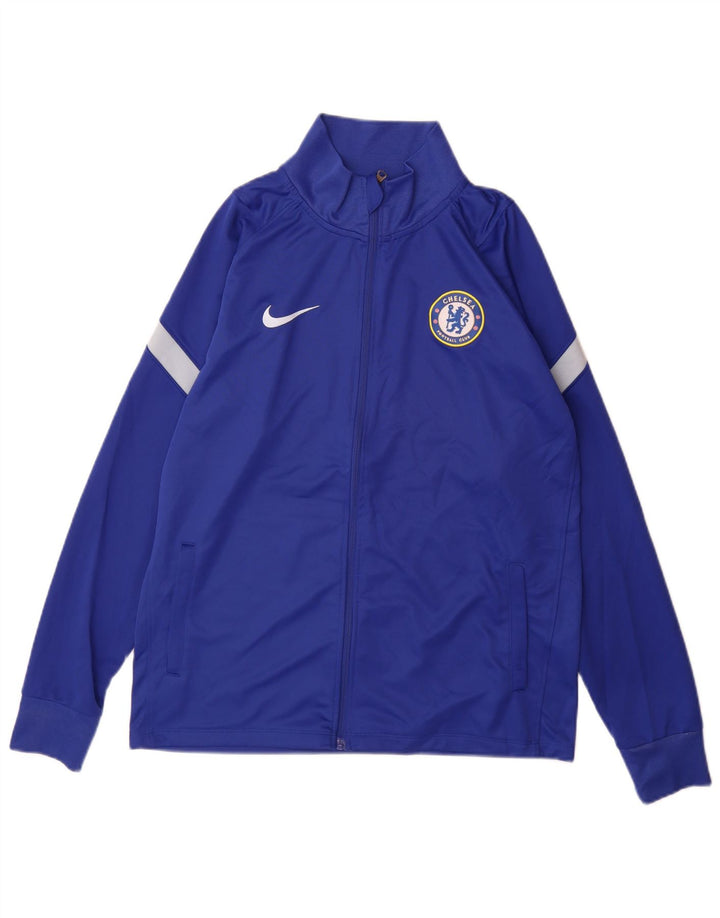 Veste de Survêtement Nike Chelsea FC Homme Bleu Moyen Polyester Colorblock