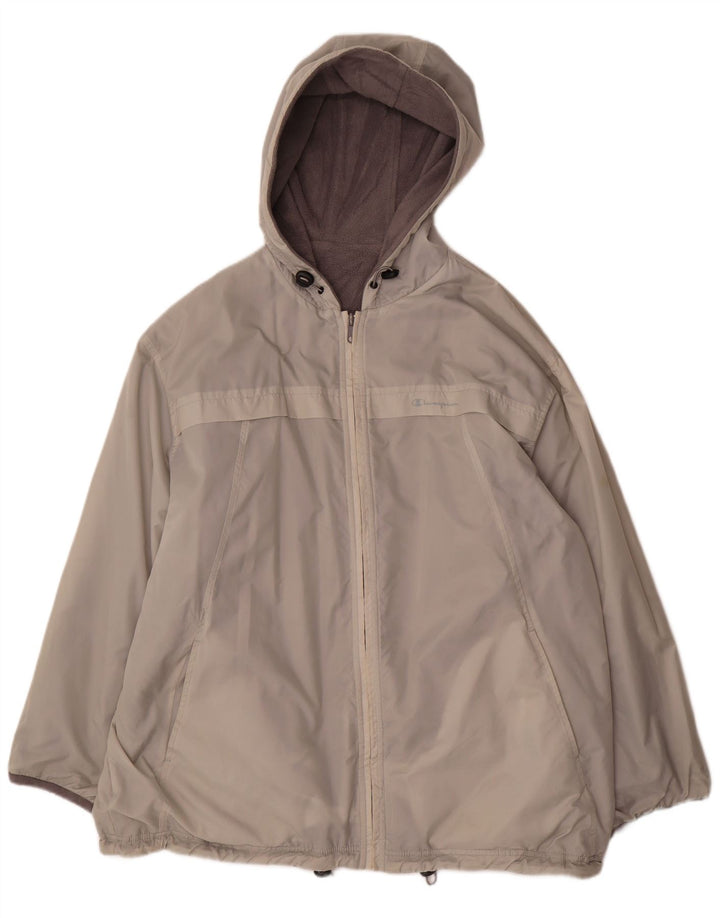 Champion Veste polaire réversible à capuche pour homme UK 44 2XL Gris Polyester
