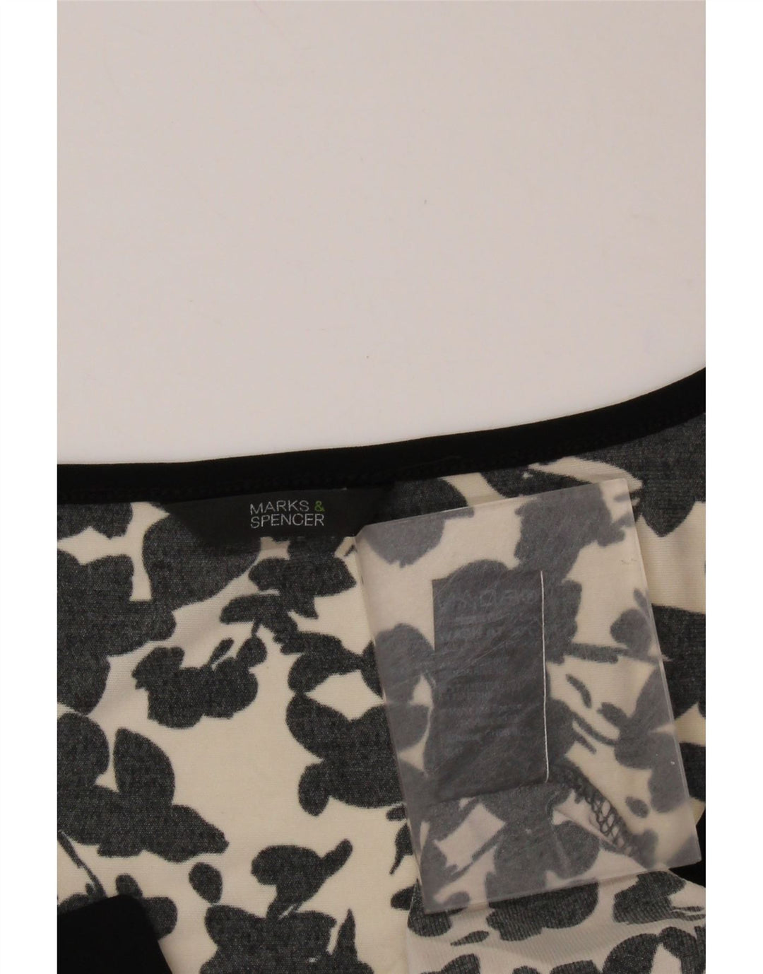 MARKS & SPENCER Haut Chemisier Femme UK 46 Grand Noir Floral Polyester