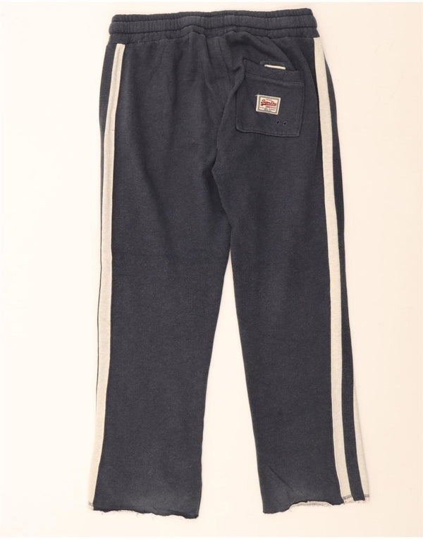 Superdry Pantalon De Survêtement Large Bleu Marine En Coton Colorblock Homme