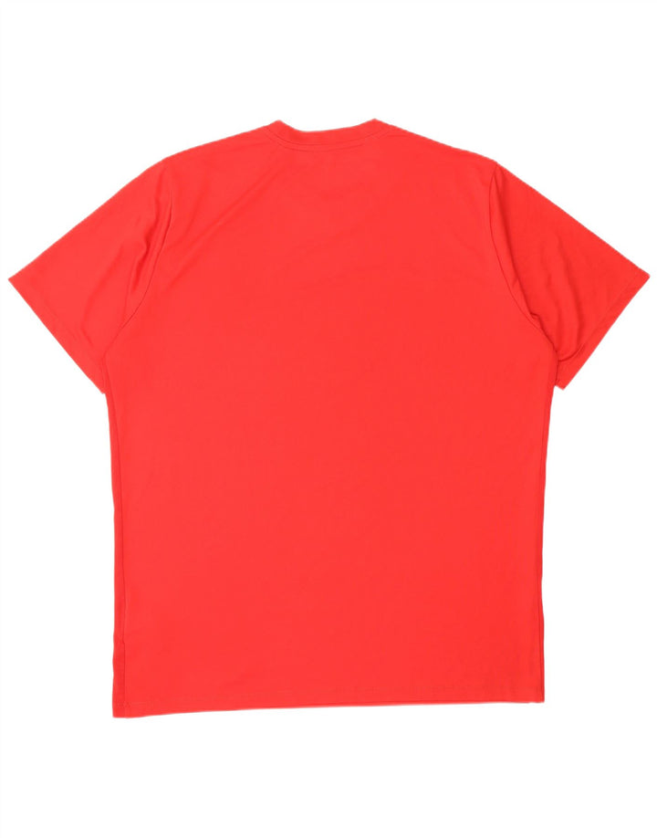 NIKE Hommes Dri Fit T-Shirt Haut 2XL Rouge Polyester