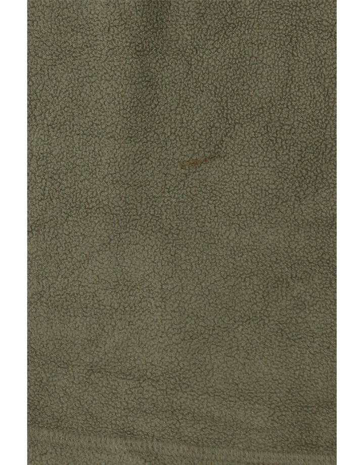 Eddie Bauer Pull polaire à col zippé pour homme Kaki moyen Polyester