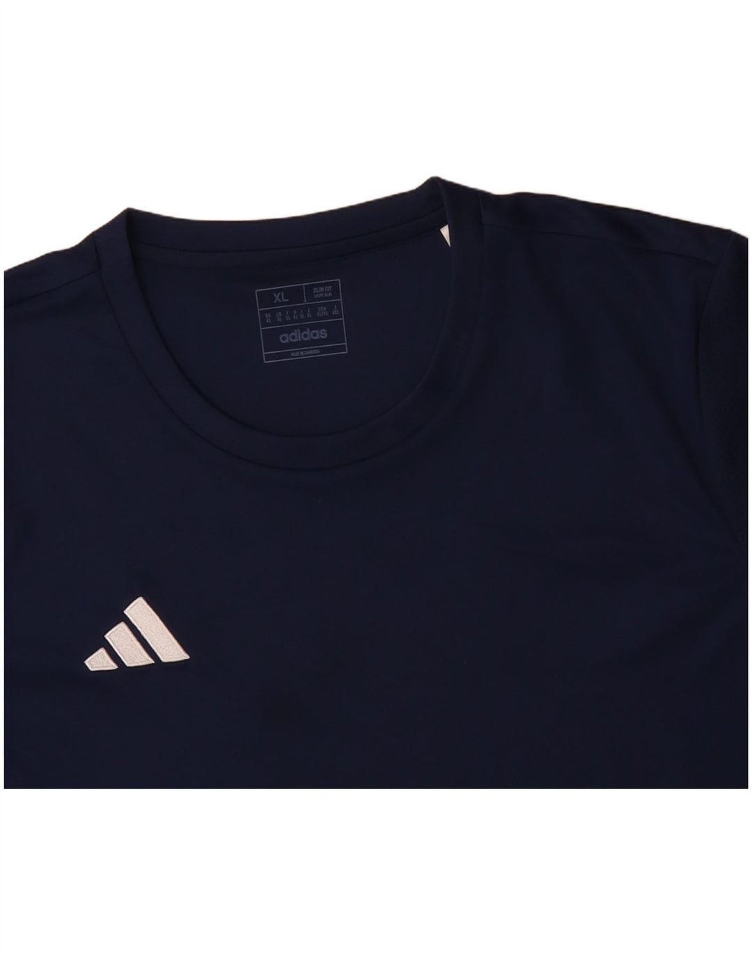 ADIDAS Hommes Aeroready Slim Fit T-Shirt Top XL Bleu Marine Polyester