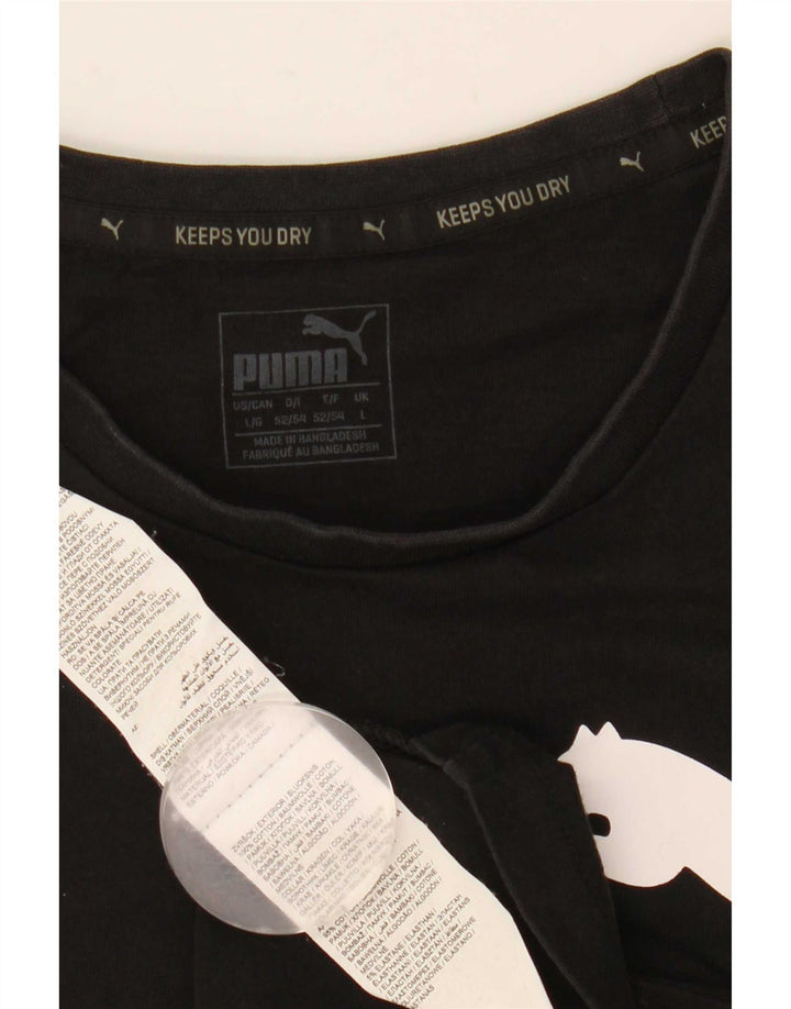 Puma Débardeur graphique pour hommes, grand, noir, coton