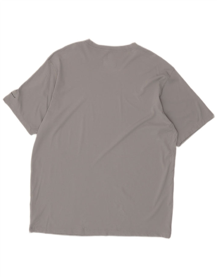 COLUMBIA Mens Omni-Freeze Zero T-Shirt Top Medium Grey Polyester