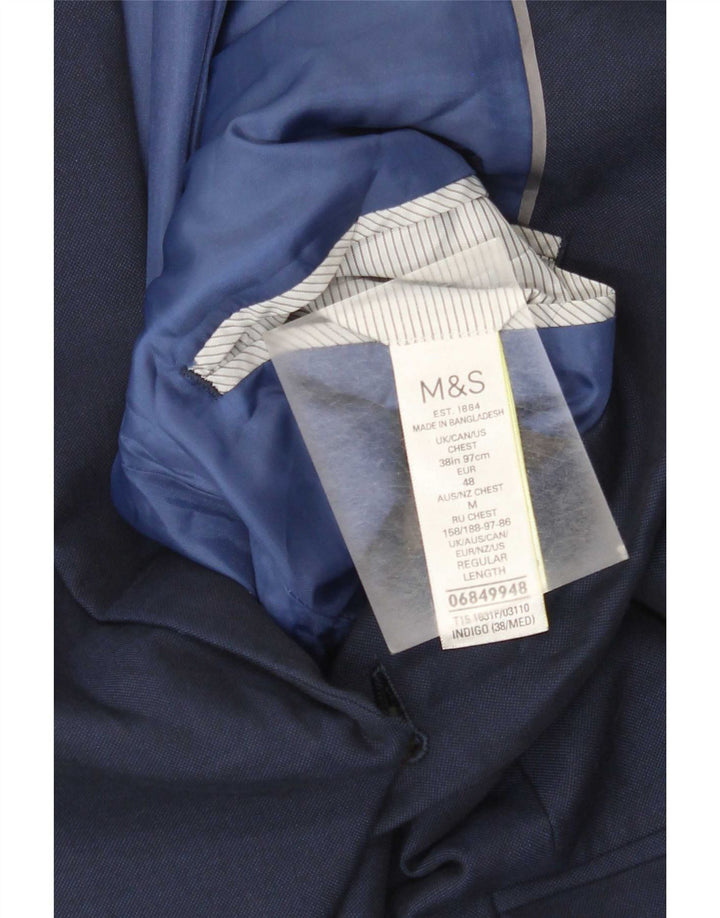 Marks & Spencer Veste blazer à 2 boutons pour homme UK 38 Bleu marine moyen