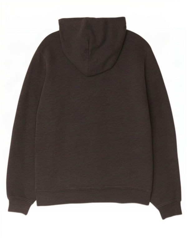 Abercrombie & Fitch Pull à capuche zippé pour homme XL en coton moucheté gris