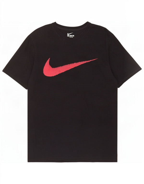 Nike Mens Athletic Cut Graphic T-Shirt Top Grand Noir Coton