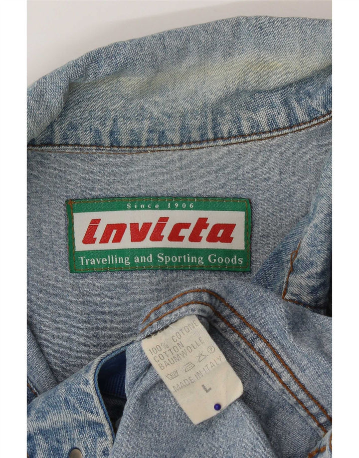 Invicta Veste en jean pour homme UK 40 Large Bleu Coton
