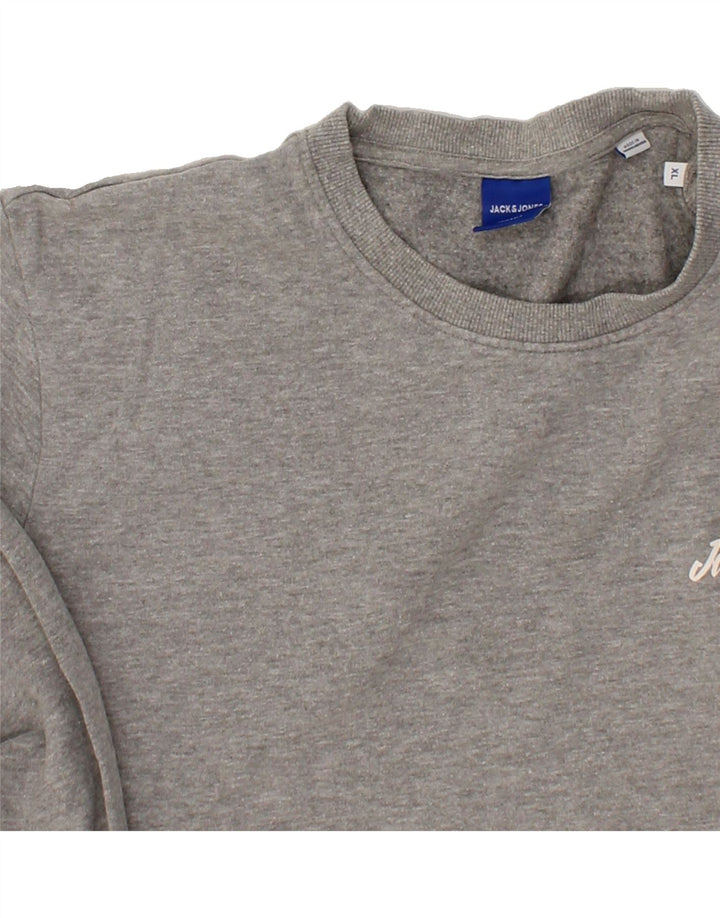 JACK & JONES Mens Sweatshirt Jumper XL Grey Cotton Vintage Jack & Jones and Second-Hand Jack & Jones from Messina Hembry 