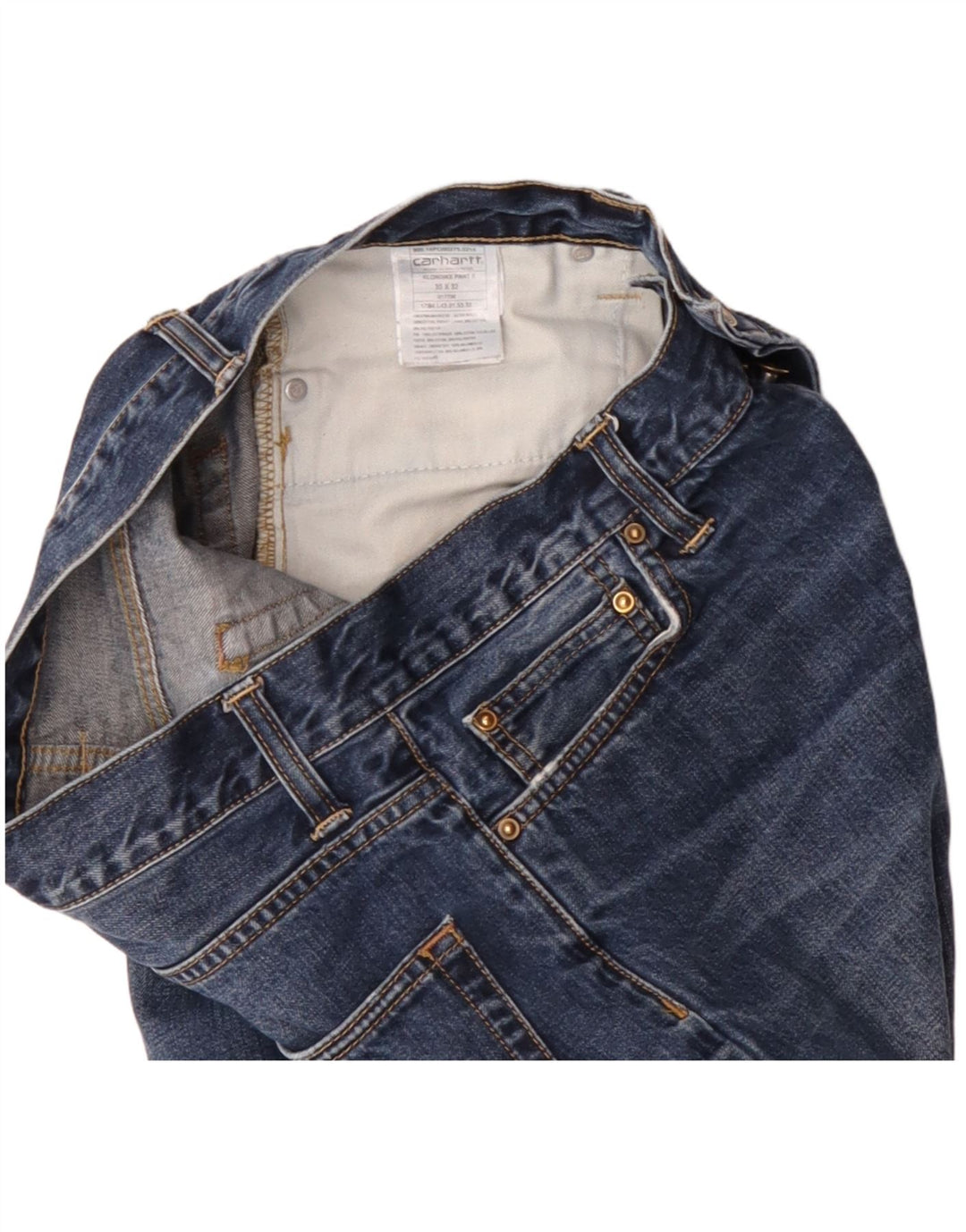 Carhartt Jean droit Klondike homme W30 L32 bleu coton