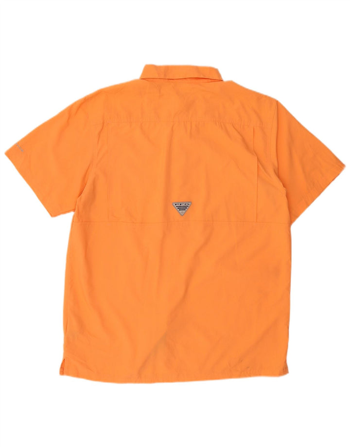 COLUMBIA Chemise à Manches Courtes Homme Orange Moyen Polyester