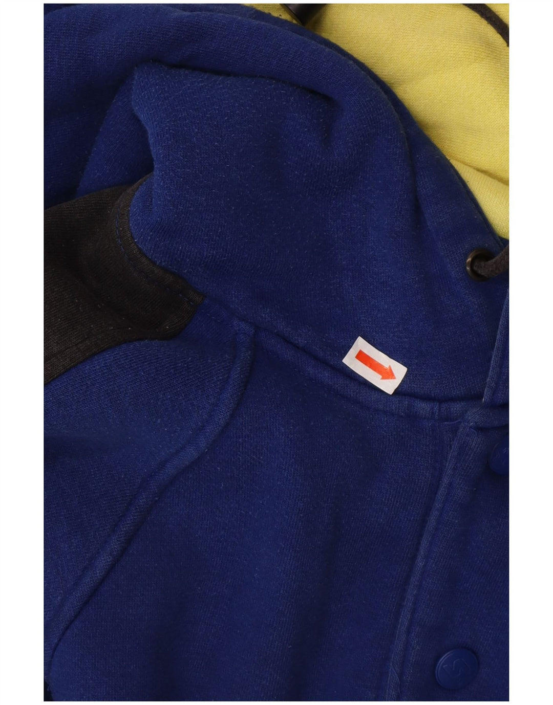 STARTER Pull à capuche boutonné pour homme en coton color block bleu moyen