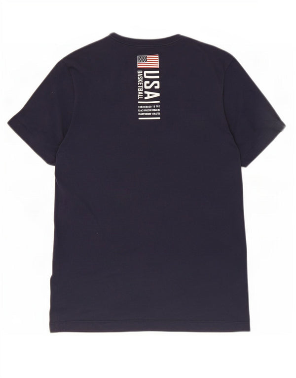 Nike Homme USA Graphic T-Shirt Haut Petit Bleu Marine Coton