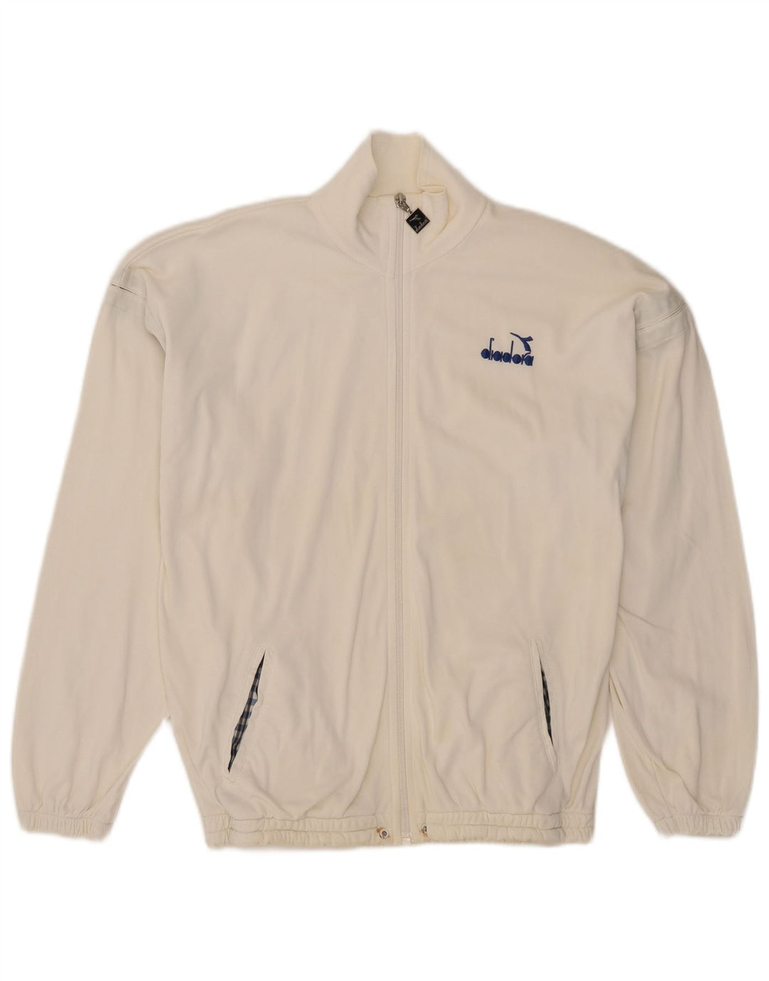 DIADORA Veste de survêtement pour homme UK 38 Medium Blanc