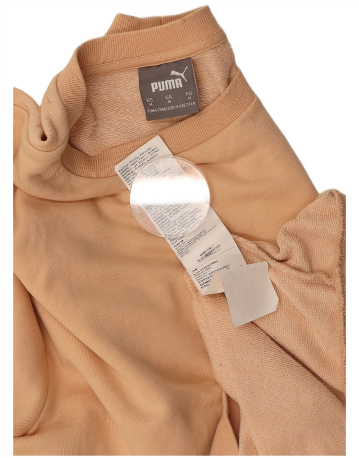 PUMA Sweat-shirt surdimensionné pour femme UK 44, coton jaune moyen