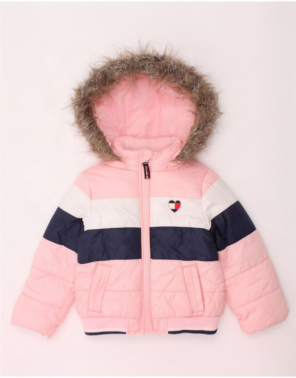 Tommy Hilfiger Veste matelassée bébé fille 12-18 mois Rose Colourblock