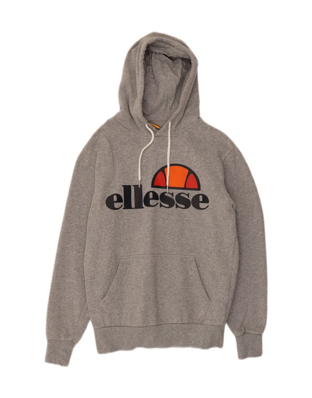 ELLESSE Mens Graphic Hoodie Jumper Small Grey Cotton Vintage Ellesse and Second-Hand Ellesse from Messina Hembry 