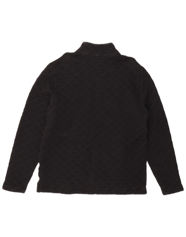 Eddie Bauer Sweat-shirt à col zippé pour homme Grand coton noir