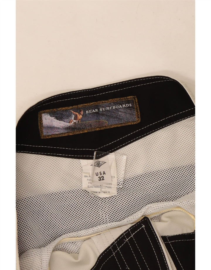 Bear Short décontracté graphique pour homme W32 en polyester color block blanc moyen