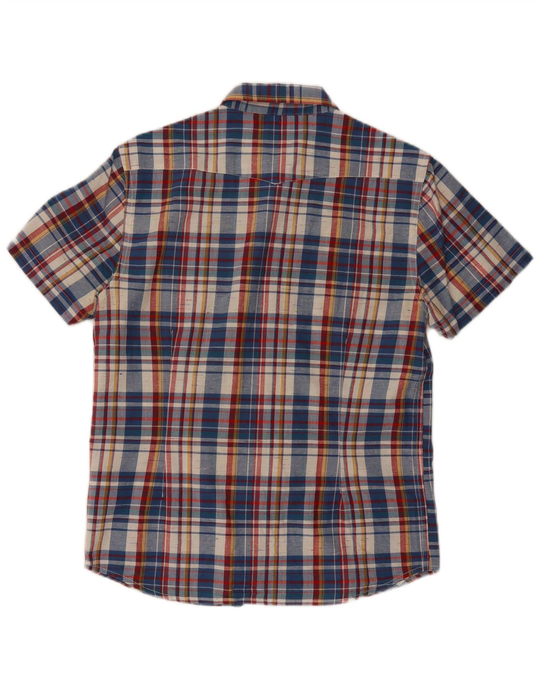 Lee Chemise Slim à Manches Courtes Homme en Coton à Carreaux Multicolore Moyen