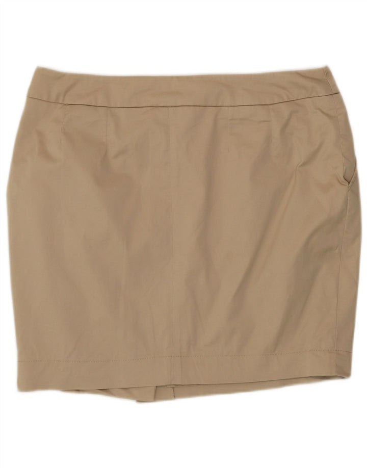 Zendra Mini jupe femme EU 46 XL W34 coton beige