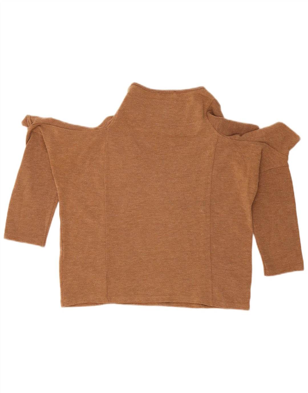 Zara Chemisier à épaules dénudées pour femme UK 14 Beige moyen moucheté