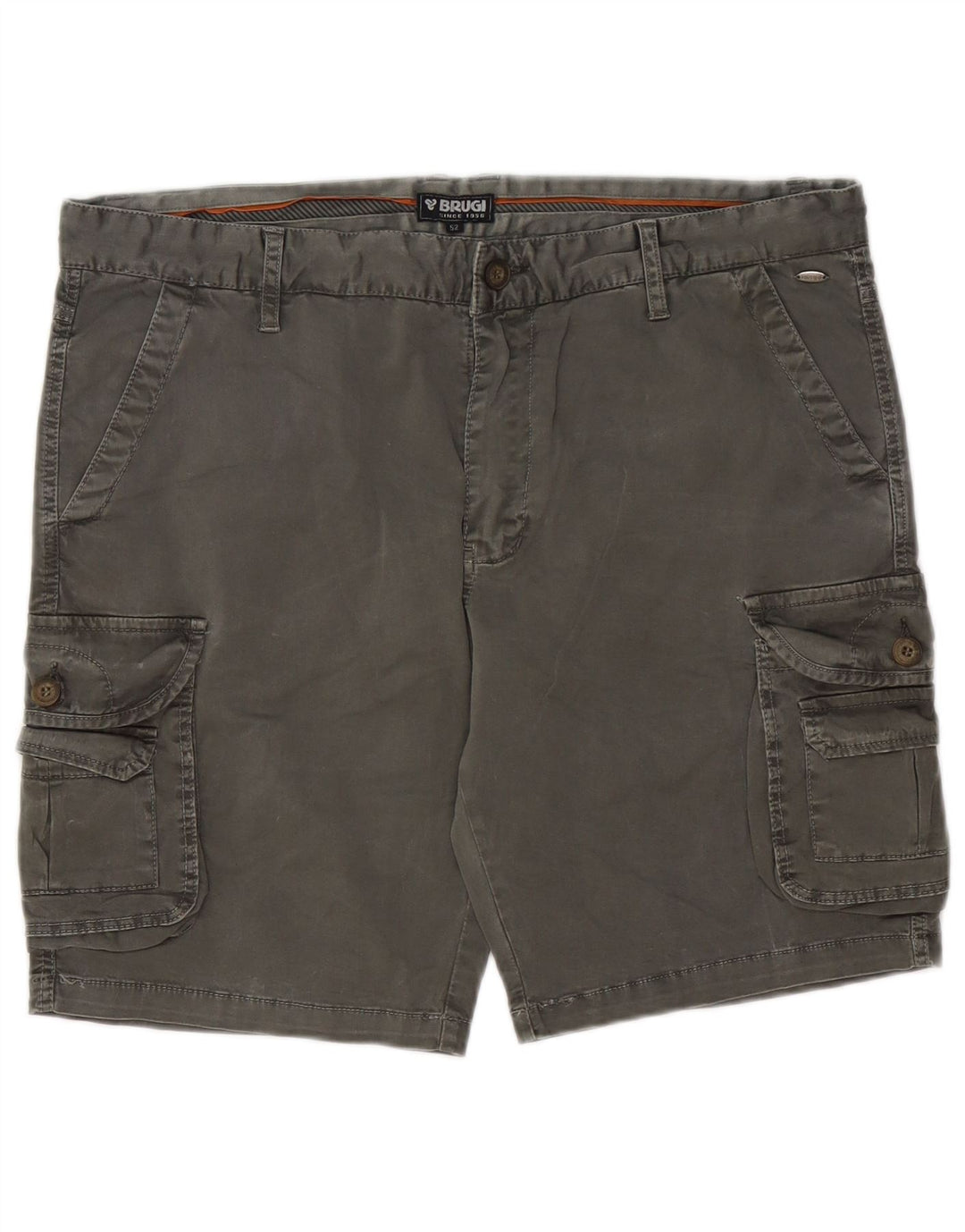 Brugi Short Cargo Homme IT 52 XL W32 Gris Coton