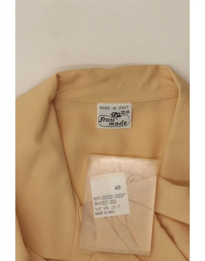 Chemisier chemise femme vintage IT 46 Grand Acétate Beige
