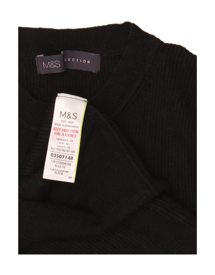 Marks & Spencer Débardeur pour femme UK 14 Medium Noir Viscose