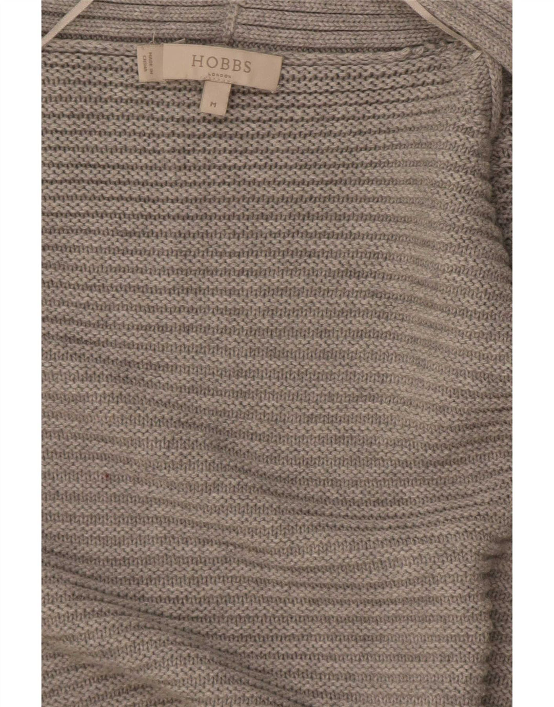 Hobbs Pull Cardigan Ouvert pour Femme UK 14 Coton Gris Moyen