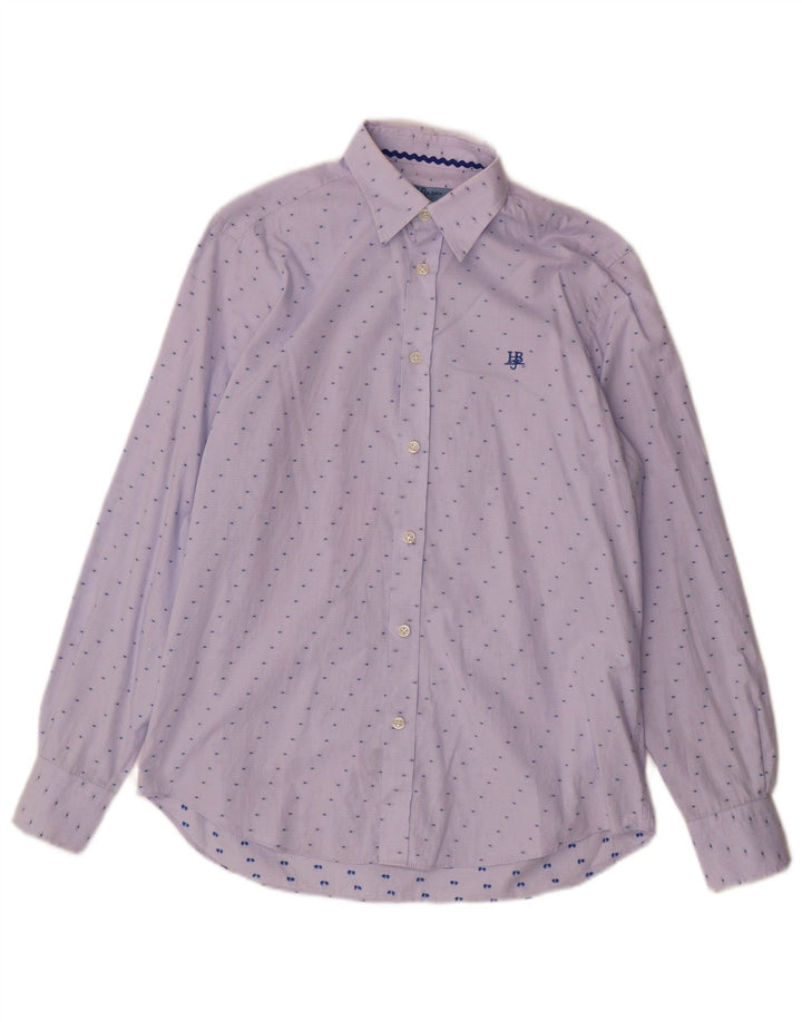 Harmont & Blaine Chemise Homme Bleu Moyen Coton Tacheté