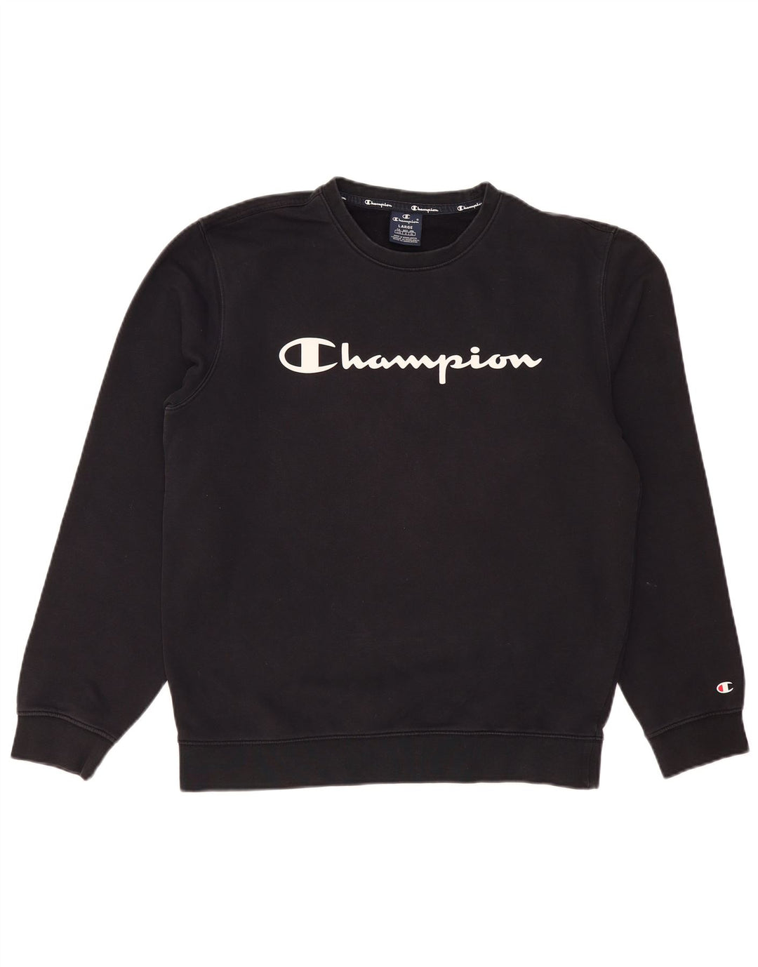 CHAMPION Sweat-Shirt Graphique Homme Grand Bleu Marine Coton