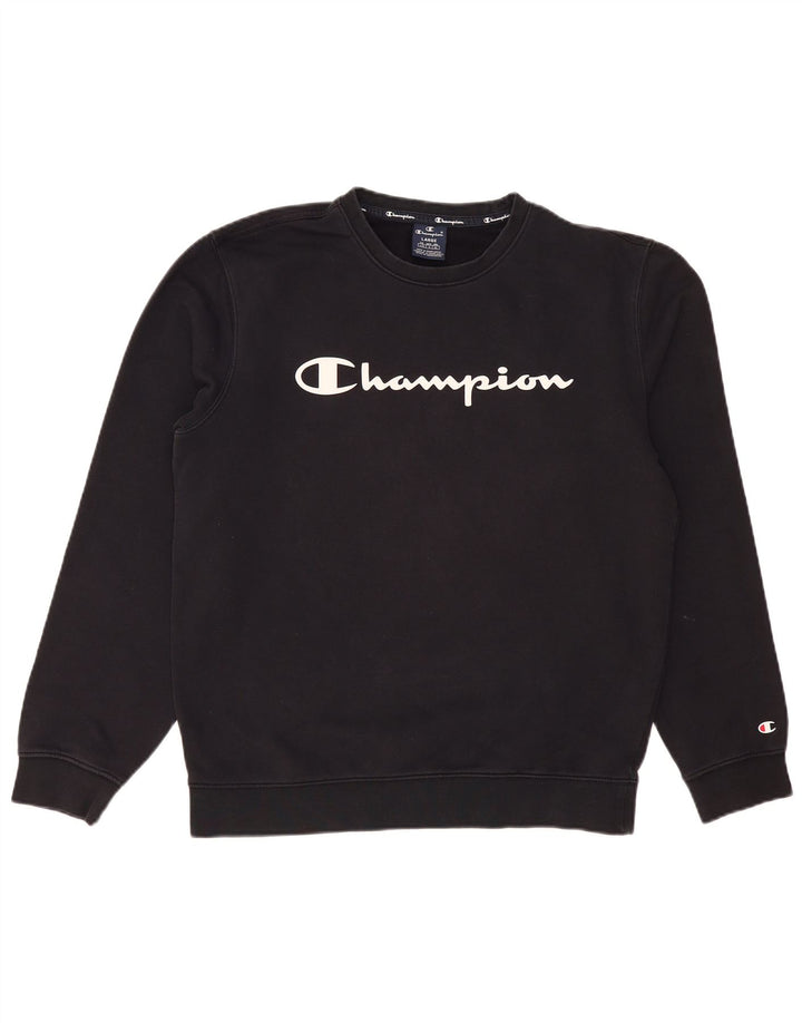 CHAMPION Sweat-Shirt Graphique Homme Grand Bleu Marine Coton