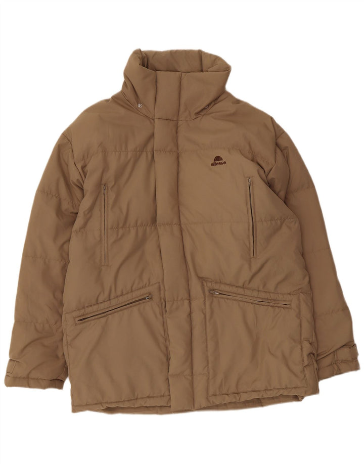 Ellesse Veste matelassée coupe ample pour homme UK 36 Small Marron