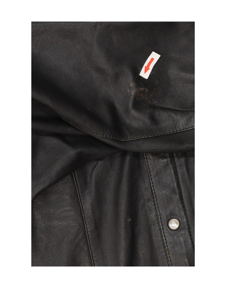 veste en cuir homme vintage UK 38 Noir Moyen