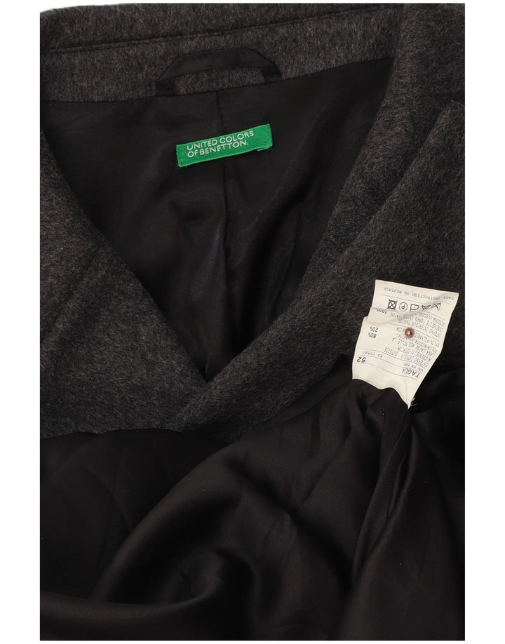 BENETTON Pardessus Homme IT 52 XL Gris Laine