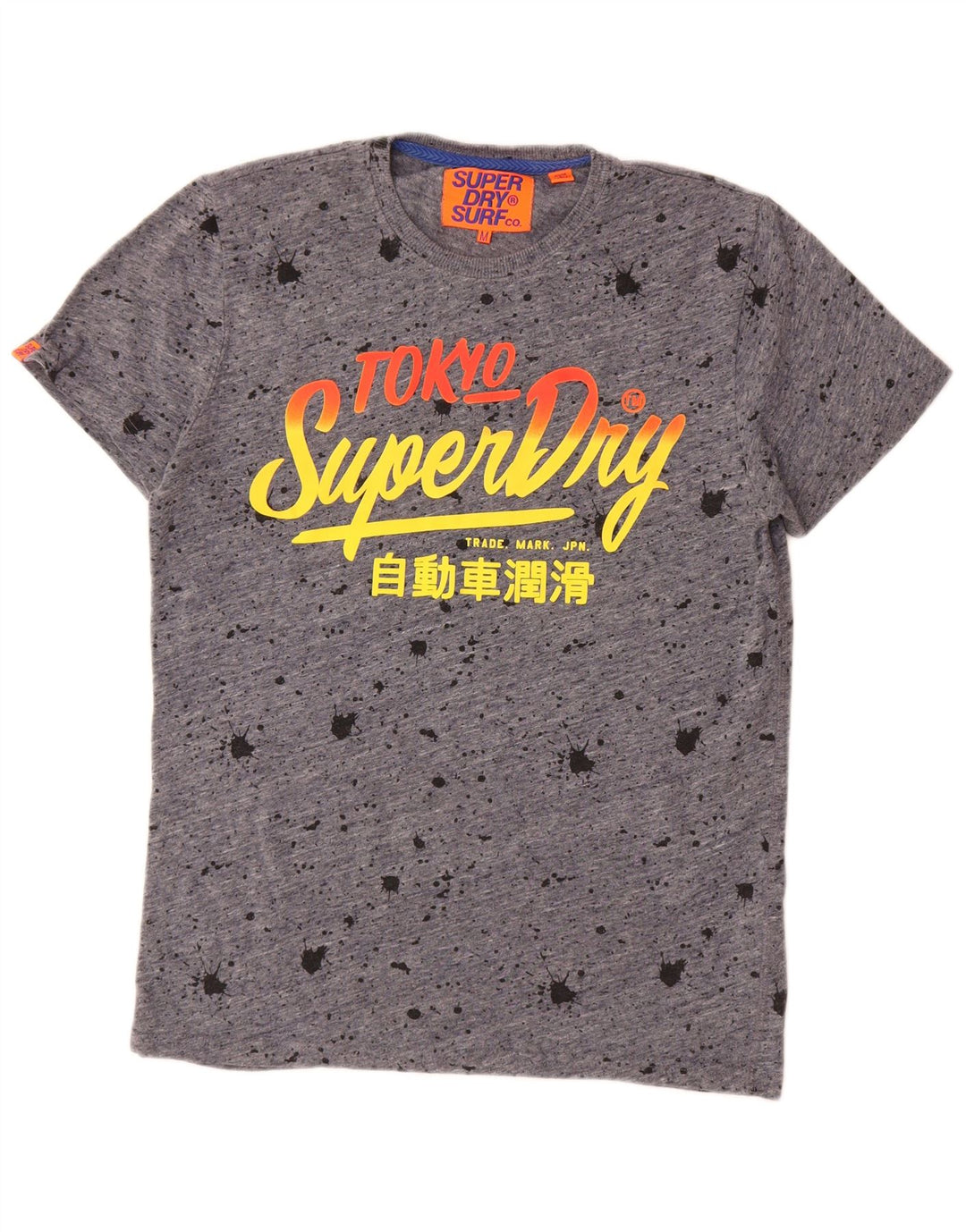 Superdry T-Shirt Graphique Homme Gris Moyen Tie Dye Coton