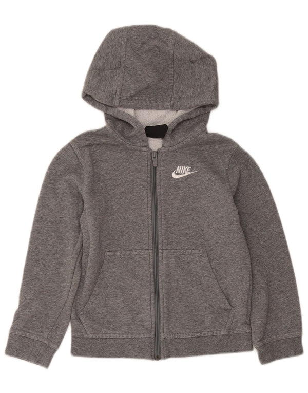 Nike Garçon Zip Sweat à capuche 6-7 ans XS Gris Chiné Coton