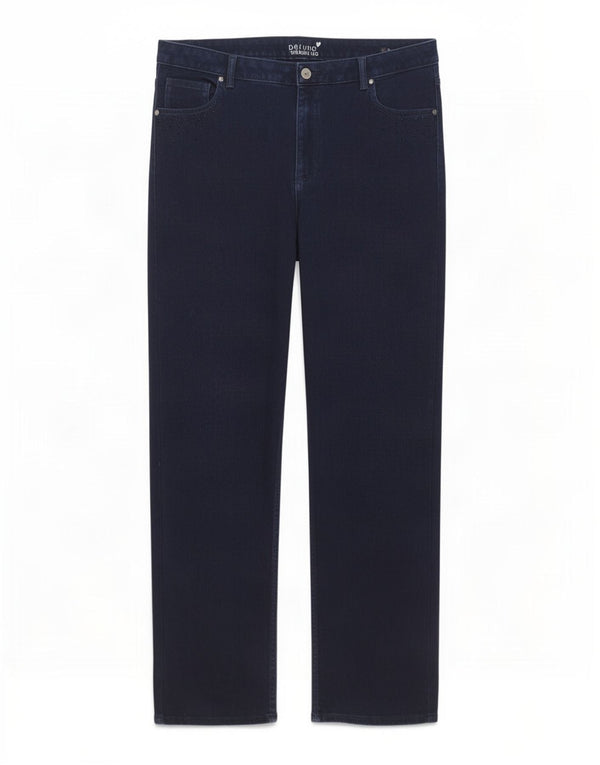 Marks & Spencer Jean droit Per Una pour femme UK 16 Large W36 L29 Bleu marine
