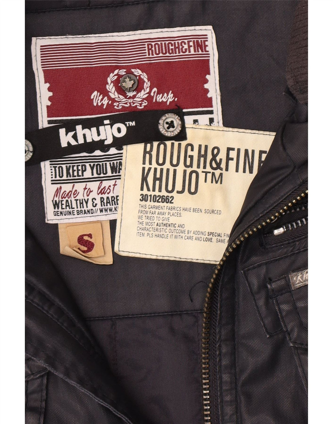 KHUJO Veste utilitaire pour homme UK 36 Small Bleu marine