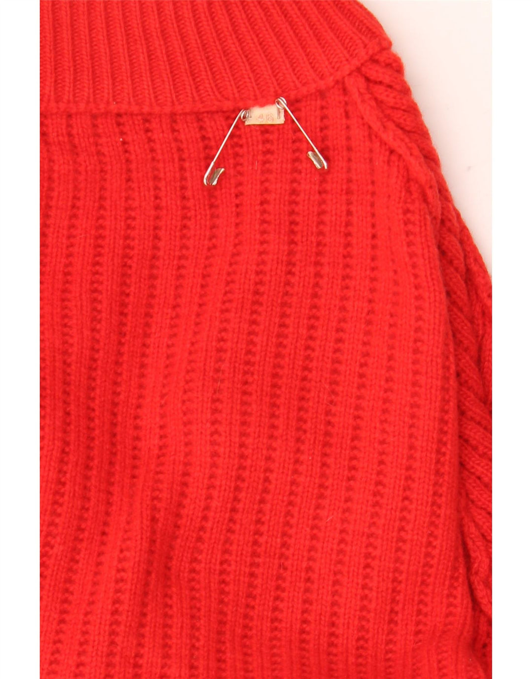 vintage Homme Cardigan Pull Taille 46 XL Rouge