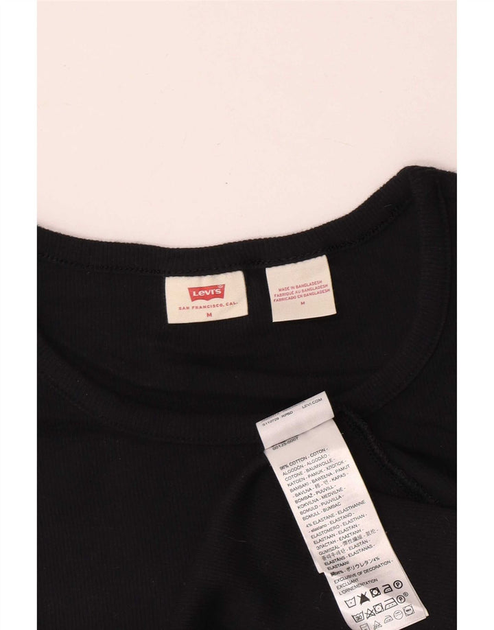 Levi's T-Shirt Femme UK 12 Noir Moyen Coton