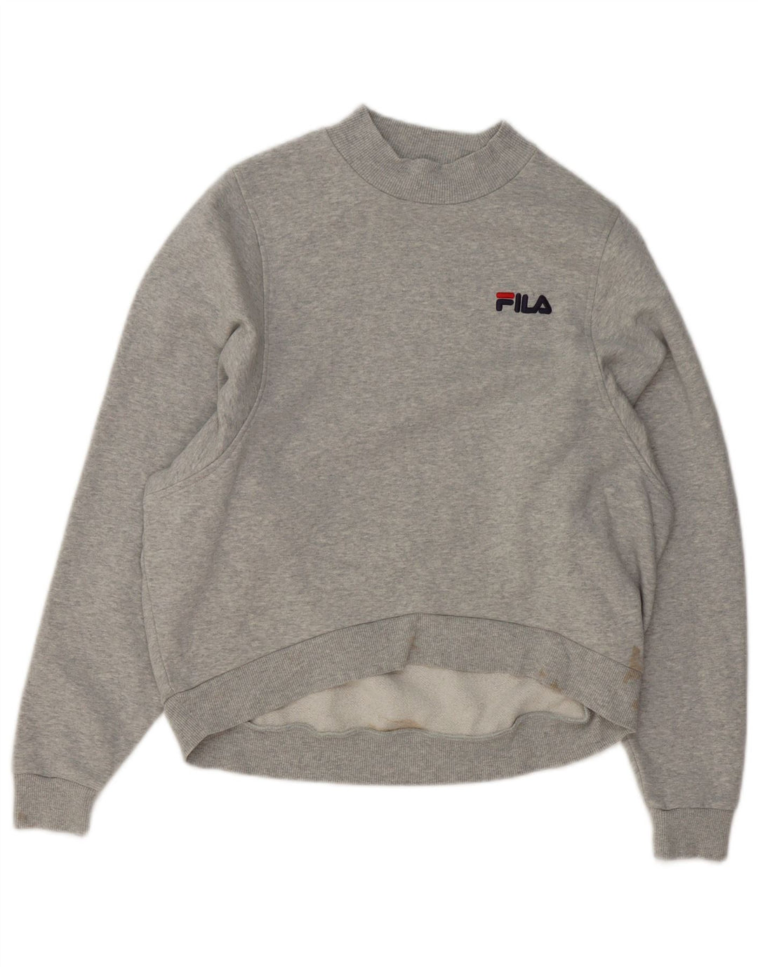 Fila Sweat-shirt surdimensionné pour femme UK 10 Petit coton moucheté gris